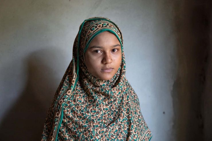 Sarmin, fi lle de Nur Islam, en septembre 2022.